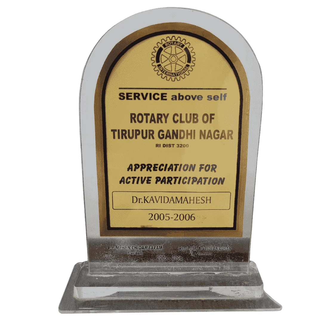 Dr Kavitha Mahesh Certificate
